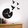 3d Wooden Flying Bird Wall Clock