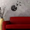 3d Wooden Flying Bird Wall Clock