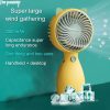 Small Handheld Student Fan Portable Mini Desktop Fan With Usb Charging Outdoors | Mini Cartoon Fan ( Random Color )