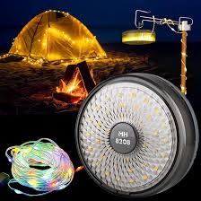 Led String Lights & Camping Lantern, Usb Rechargeable 2-in-1 Portable Outdoor Light, 8 Lighting Modes, Ip67 Waterproof, Ideal For Tent, Party, & Indoor/outdoor Decorating