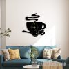 3d Wooden Coffee Cup Wall Clock