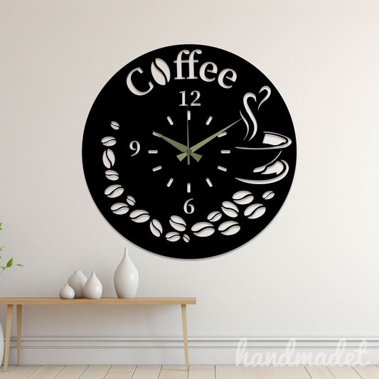 3d Wooden Coffee Beans Home Wall Clock